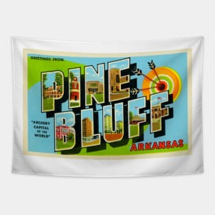 Greetings from Pine Bluff, Arkansas - Vintage Large Letter Postcard Tapestry