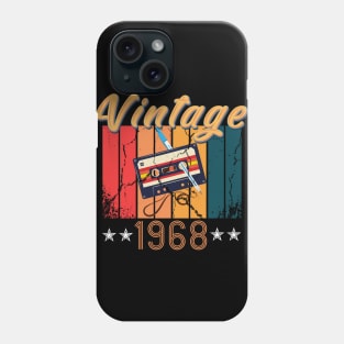 52th Birthday 52 Years Old 52th Vintage Retro cassette Mixtape Music Cassette 1968 Birthday Phone Case