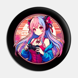 Controller Anime gamer girl Pin