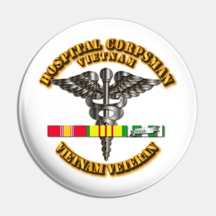 Hospital Corpsman w Vietnam SVC Ribbons Pin