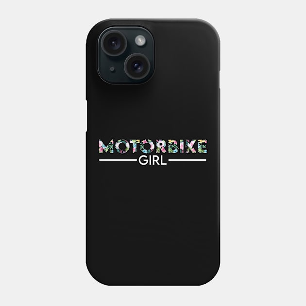 Motorbike girl floral design. Perfect present for mom dad friend him or her Phone Case by SerenityByAlex