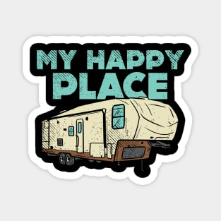 Camping Is My Happy Place Magnet