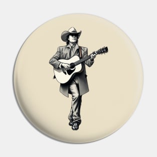 Dwight Yoakam Playing Guitar Pin