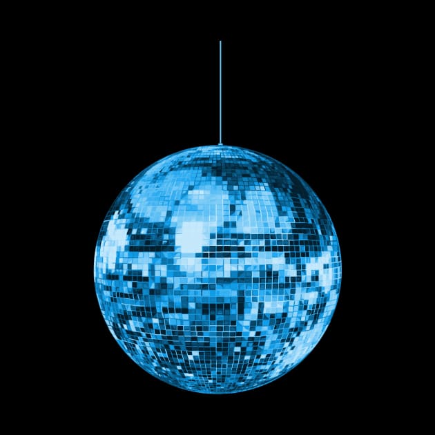 1970s Blue Disco Ball by Art by Deborah Camp