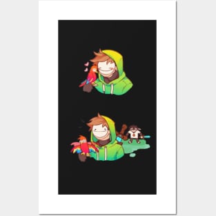 Sapnap Minecraft Skin Sticker Art Board Print for Sale by