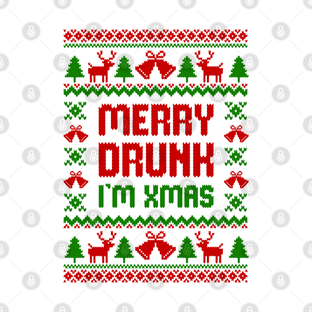 Merry Drunk I Am Christmas Xmas Humor by Hobbybox