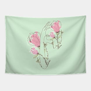 Pink Sprouts Tapestry