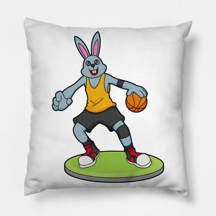Rabbit as Basketball player with Basketball Pillow