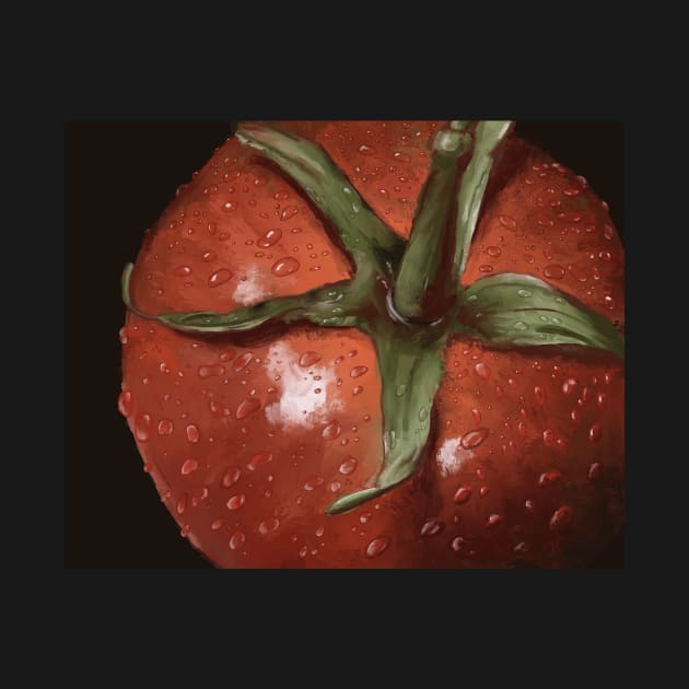 Tomato HyperRealistic Painting by missdebi27