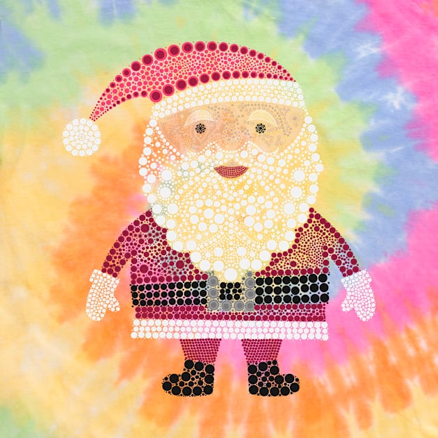 Dot Art Santa by Jane Izzy Designs