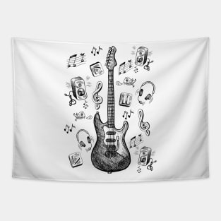 Guitar Lovers Tapestry