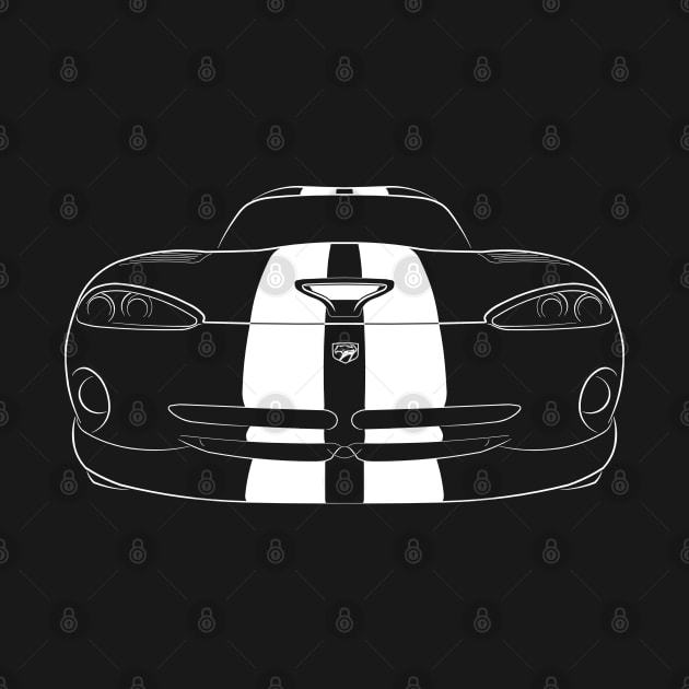 Dodge Viper GTS ACR - front stencil white by mal_photography