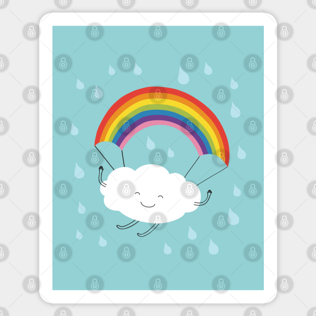 rainbow parachute - Rainbow - Sticker