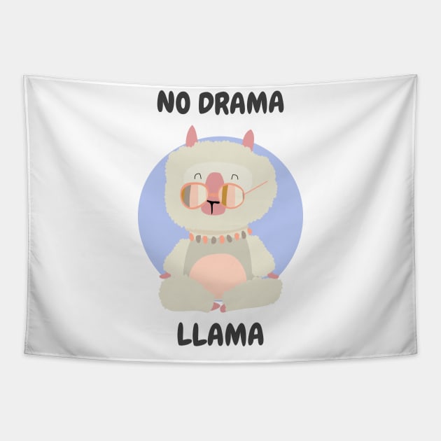 No Drama Llama Tapestry by CANVAZSHOP