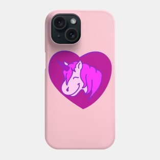 Einhorn Herz rosa Phone Case