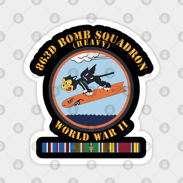 AAC - 863d Bomb Squadron - WWII w EUR SVC Magnet by twix123844