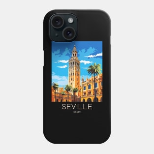 A Pop Art Travel Print of Seville - Spain Phone Case