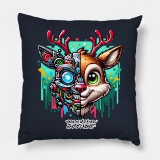 Reindeer X'mas Robot Pillow