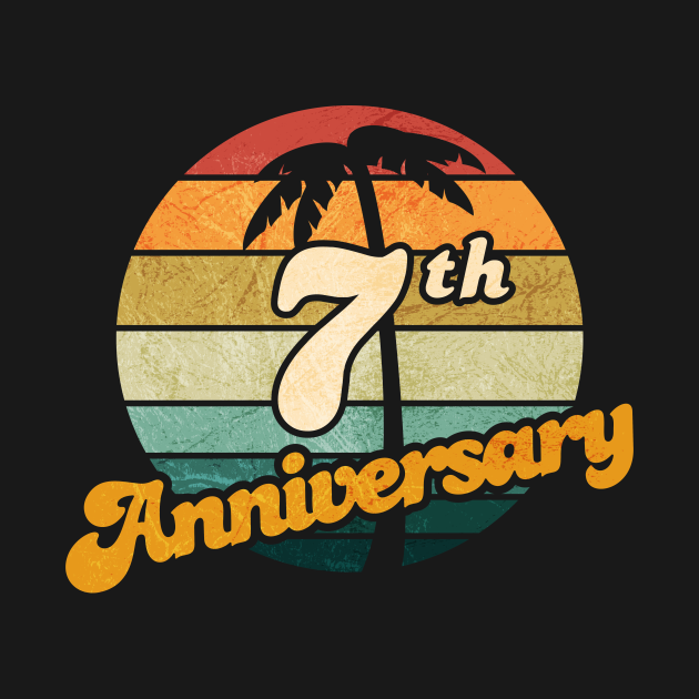 7th Anniversary - Anniversary - T-Shirt | TeePublic