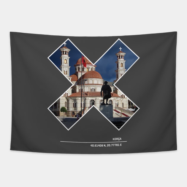 Korca City Tapestry by HustlemePite