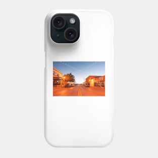 Night street scene Gallup, Gallup Charms Along Route 66 in New Mexico Phone Case