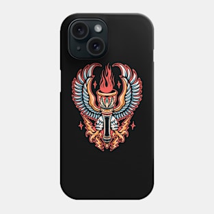 flying torch tattoo Phone Case