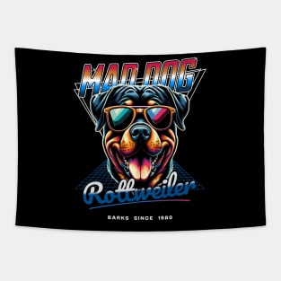 Mad Dog Rottweiler Tapestry