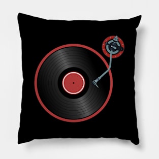 Turntable red Pillow