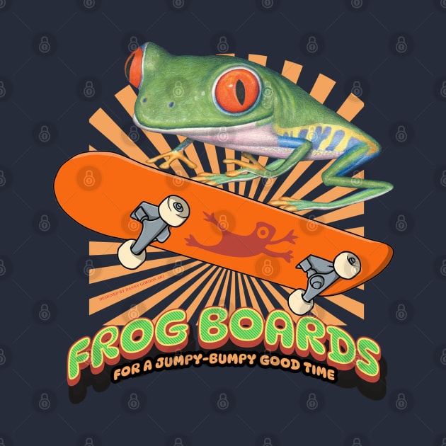 Funny Cute Red Eyed Tree Frog Skateboard by Danny Gordon Art