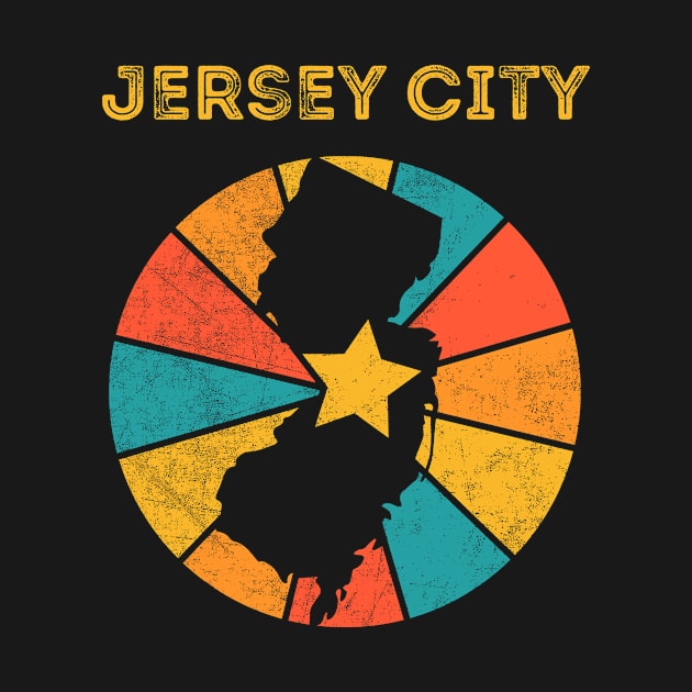 Jersey City New Jersey Vintage Distressed Souvenir by NickDezArts