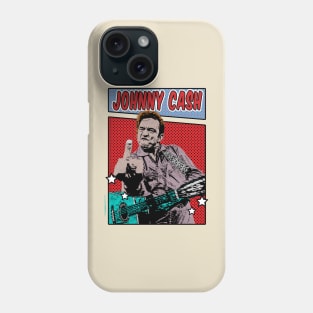 Johnny Cash middle finger Pop Art Comic Style Phone Case