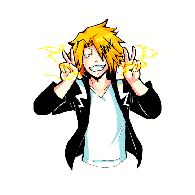 denki kaminari kaminari denki lightning thunder t shirt teepublic