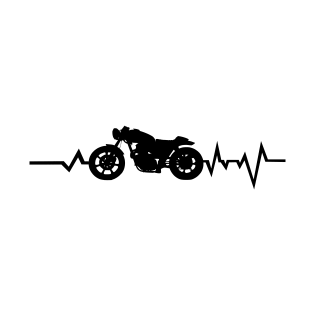 Motorcycle Motorbike Vintage Heartbeat Heart Rate by shirtontour