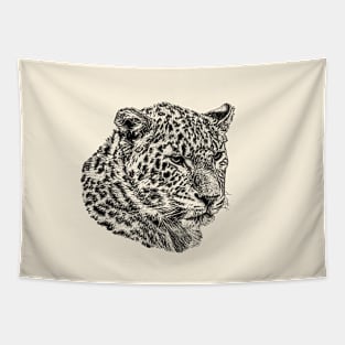 Leopard portrait Tapestry