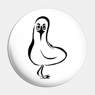 Sassy Seagull Sketch with Attitude Pin