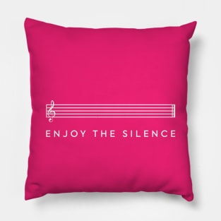 Enjoy the Silence (White) Pillow