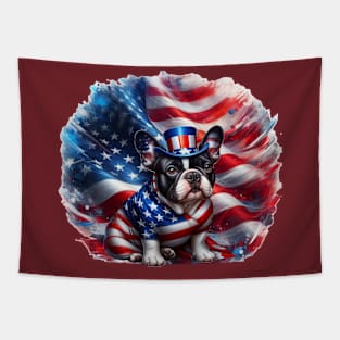 Patriotic Dogs of the United States of America - French Bulldog Tapestry