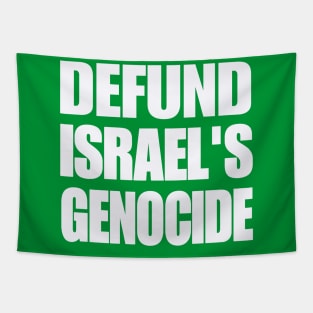 DEFUND ISRAEL'S GENOCIDE - White - Double-sided Tapestry