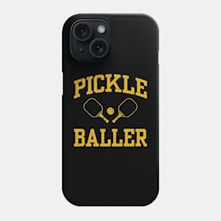 Pickle Baller Pickleball Player Hobbies Pickle Bats Ball Phone Case