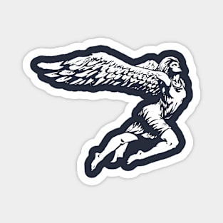 Angel Wings (white print) Magnet