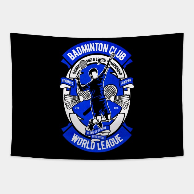 Badminton Club Tapestry by Tempe Gaul