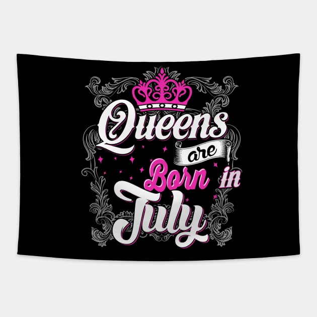 Queens are born in July Tapestry by AwesomeTshirts