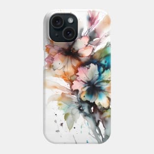 Watercolor and Ink florals1 Phone Case