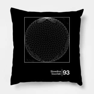 Slowdive - Souvlaki / Minimal Graphic Design Tribute Pillow