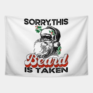 Men's Sorry This Beard is Taken Christmas Funny Santa Beard Tapestry