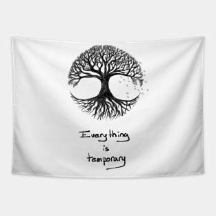 Hand drawn Tree of life with Quote Tapestry