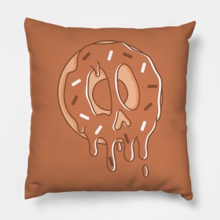 Dripping Donut Skull (Choco) Pillow