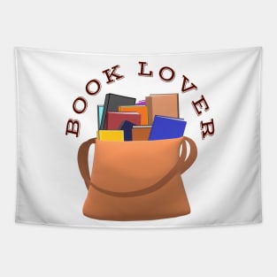 Book Lover Bag of Books (White Background) Tapestry