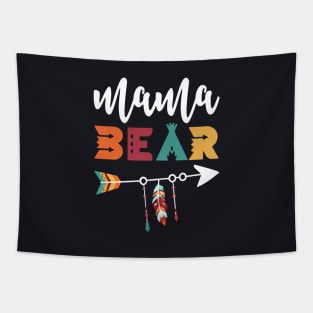 Mama Bear Family Love Heart Mama Tapestry