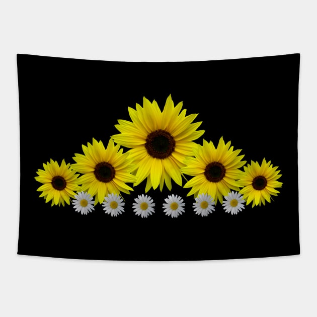 Sunflowers, daisies, flowers, floral, blossoms Tapestry by rh_naturestyles